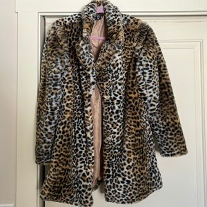 Leopard teddy coat